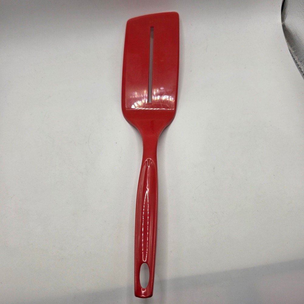 Vintage Foley 13" Red Nylon Slotted Spatula Turner Kitchen Utensil USA Made